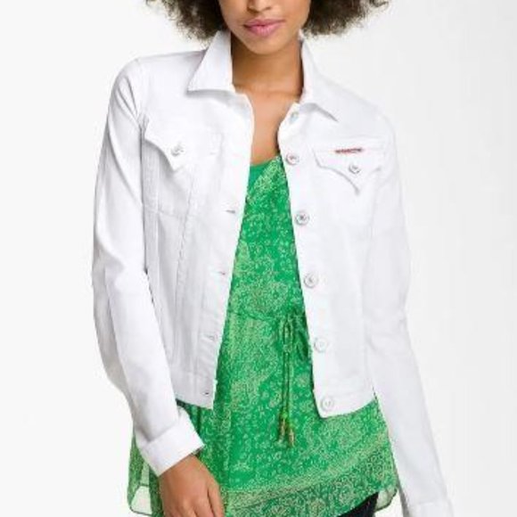 hudson white jean jacket